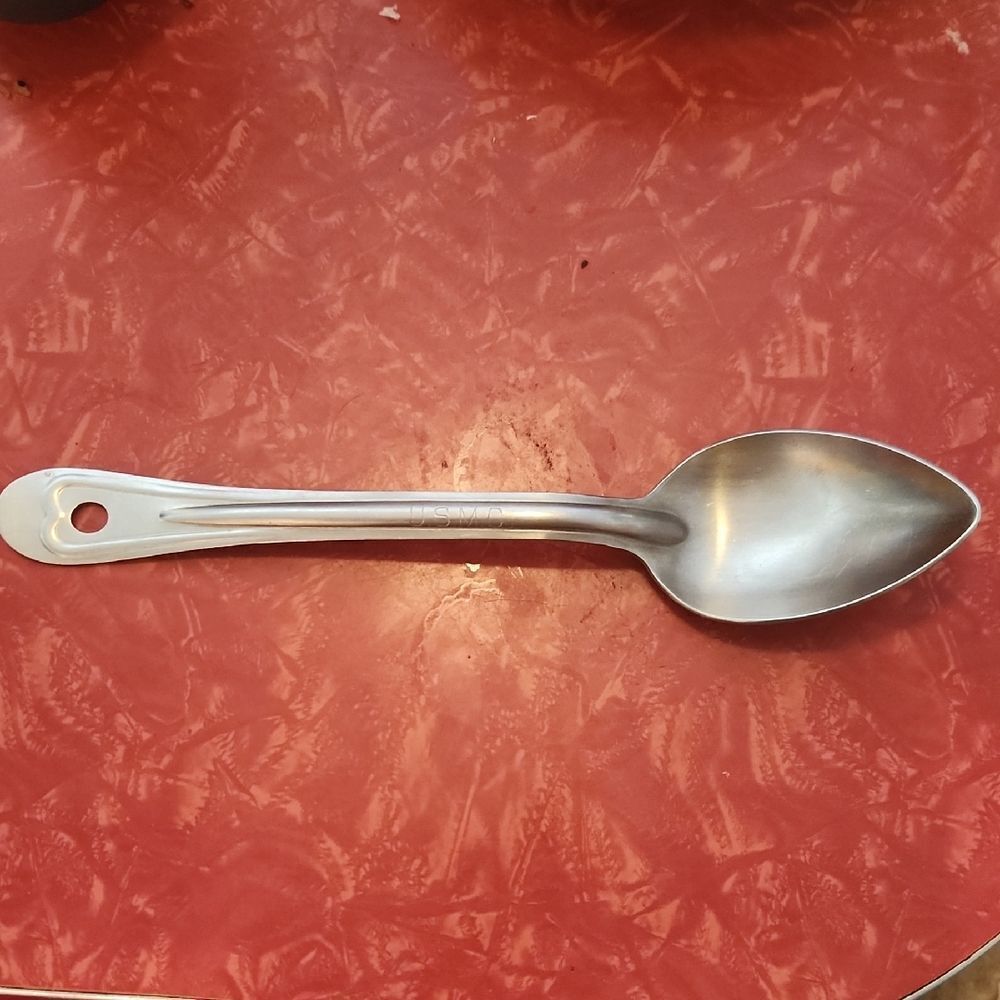 Vintage USMC Marines Large Cooking Serving Spoon
